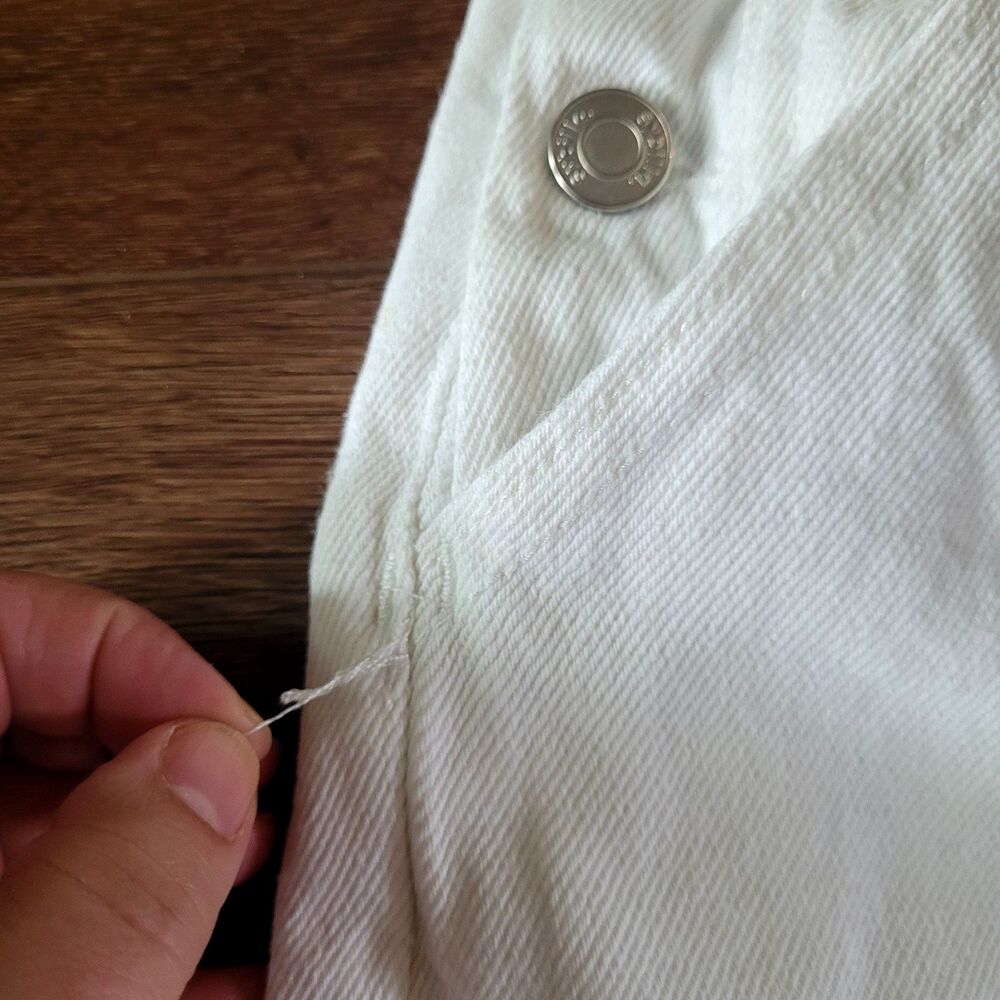 Sybilla Overalls Women Sz 12 EUR 42 White Cotton Carpenter Denim Jean Adj Strap - Picture 16 of 16